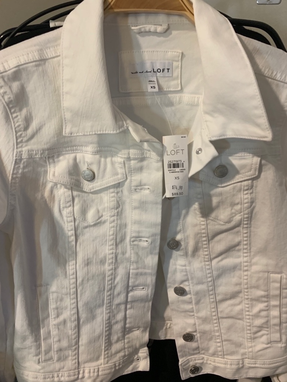 Loft Distressed Denim Jacket XSmall
